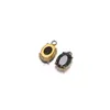 Pendente Oval de Garra de Diamante em Aço Inoxidável Europeu e Americano Versátil Pingente de Zircônia Acessórios para Joias DIY Colar Pulseira Brinco