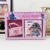 Set de Regalo Caja de Dibujos Animados Sanrio Lindo Cuaderno de PU Pulsera de Perlas Combinación de Accesorios Caja de Regalo para Niñas y Estudiantes