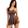 Private Moon Ropa Interior Sexy Deseo Puro Ligueros Perspectiva Talla Grande Linda Mujer Cama Espalda Descubierta Tentación Sexy Nocturna al Aire Libre