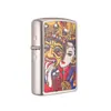 Zorro Z2-1210 Zakiram Xizang Rima Dorado Sánscrito Oración Encendedor de Queroseno Gama Alta Metal Novio