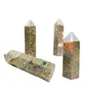 Pedra Bruta de Cristal Natural, Coluna de Cristal Hexagonal com Ponta Única, Ornamento de Cristal para Casa e Escritório, Ornamento de Pedra Atacado