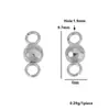 Colgante de Bola Facetada Chapado en Oro de 18K al Vacío de Acero Inoxidable Bola Redonda Soldada Bucle Sencillo/Doble Accesorios para Joyería de Collares Pulseras