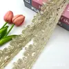 Venta Directa de Fábrica Nueva Malla Lentejuela Hilo Dorado Bordado Encaje 5cm de Ancho Adorno para Solapa Escote Puño