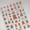 Tensor Retro Encaje Bunny Pegatinas para Uñas Ts-4044 Versátil Relieve Serie Animales de Dibujos Animados Pegatinas para Uñas