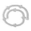 Collar de Trébol de Cuatro Hojas Simple de Moda Europea y Americana para Mujer Estilo Ins Zircón Micropavimentado Versátil Cadena para Clavícula Accesorios Joyería Hip-Hop