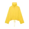 Chaqueta bomber casual amarilla para mujer estilo europeo y americano otoño 2026 26509