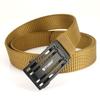 Cinturón táctico de nailon para hombre, con hebilla automática, de lona sencilla, para entrenamiento militar, ligero y de lujo, tejido largo.