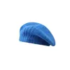Boina de Punto de Pelo de Conejo Venta al por Mayor de Fábrica Estilo Coreano para Mujer de Cabeza Grande Plegable Gorro de Artista Venta al por Mayor Boina para Otoño e Invierno