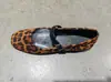 Sapatos Femininos Slip-On Xadrez Bordados de Bico Quadrado e Boca Rasa de Salto Baixo, Tamanho Grande, Estilo Europeu e Americano, Novidade Primavera e Outono 2024