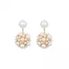 Elegantes pendientes de bola de perla dulce delanteros y traseros para mujer, ligeros, de lujo, de alto nivel, únicos, de moda, versátiles, de estilo extranjero.