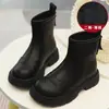 Botines de Piel Suave para Niñas Botas Individuales Infantiles 2026 Otoño/Invierno Nuevos Zapatos Infantiles Botas de Algodón con Felpa Botas Chelsea Dr. Botas Martens