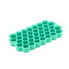 Forma de Gelo de Silicone Transfronteiriça Forma de Favo de Mel de Silicone Forma de Abelha 37 Compartimentos Caixa de Gelo Fácil de Desenformar Forma de Gelo de Silicone em Estoque