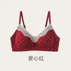 Lingerie Floral de Renda para Mulheres, Suporte Suave, Bojo Semi-Fixo, Push-Up, Confortável, Sem Fio, Sutiã Fino