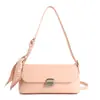 Bolsa de ombro única com corrente de alta qualidade, bolsa feminina da moda para usar sob o braço, nova bolsa de mão elegante de cor sólida 2026, bolsa transversal pequena