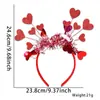 Decoraciones para Fiesta de Solteros del Día de San Valentín Europeo y Americano Diadema de Corazón de Amor Accesorios para Fotos Diadema Xoxo Accesorios para la Cabeza