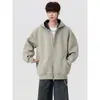 Sudadera con Cremallera Doble Desestructurada Americana para Hombre Marca de Moda Primavera Otoño Pareja Perezosa Rebelde Fresco Casual Abrigo Versátil