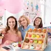 Suporte de Cupcake de Madeira Transfronteiriço Rack Pequeno de Armazenamento de Plantas Verdes para Mesa de Trabalho Rack de Exibição de Bonecas Rack de Exibição Comercial