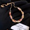 Pulsera Colorida Cruz Torcida Zircón Dibujable Corea del Sur Pulsera Personalizada Luz Lujo Pulsera de Alta Gama