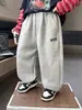 Q023 Pantalones de Otoño para Niños Nuevo Estilo Coreano Moda Jogger Pantalones de Chándal Primavera y Otoño Pantalones Largos Deportivos para Niños