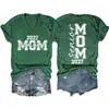 Mãe formando 2027 Amazon eBay site independente moda personalizada feminina nova camiseta de manga curta com decote V