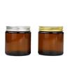 Amazon Portavelas de cristal transparente de 100g con tapa Frasco para velas de aromaterapia marrón de 200g Tapa de aluminio Vaso vacío esmerilado