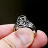 Guerrero de Acero estilo punk hip hop anillo de titanio acero joyería al por mayor comercio exterior nuevo anillo de calavera de acero inoxidable