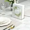 Porta servilletas de acrílico para restaurantes occidentales, cafeterías, bares de cócteles, caja de pañuelos transparente en forma de U, estante cuadrado para almacenamiento de servilletas