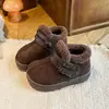 Zapatos de Peluche tipo Birkenstock para Niñas Otoño/Invierno 2026 Nuevos Zapatos de Algodón para Bebé Zapatos Dobles de Algodón Peludos Botas de Nieve para Niños Zapatos Peludos