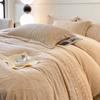 Conjunto de cuatro piezas de terciopelo de leche de invierno, conjunto de tres piezas grueso, edredón cálido de terciopelo coral de doble cara, sábanas, ropa de cama al por mayor