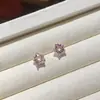 Pendientes Brillantes para Mujer, Pendientes de Circonita Brillantes, Pendientes de Moda Personalizados, Joyería de Circonita de Cinco Garras, Fábrica de Pendientes de Estrella