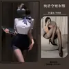 Lencería Sexy Manyu Uniforme de Azafata Sexy Femenino Traje de Secretaria Tentación Juego de Rol Atuendo Profesional Sexy 9528