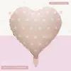 Globos de Papel de Aluminio Macaron a Cuadros en Forma de Corazón Lunares Estrellas de Cinco Puntas en Forma de Corazón Decoración de Fiesta de Cumpleaños Fabricante Mayorista