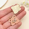 Oso de Navidad Lindo de Dibujos Animados Corazón de Amor Día de San Valentín Colgante DIY Collar Pendiente Accesorios de Joyería