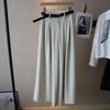 Chao Recomienda [Mejor que el Original] Otoño 2025 Nuevo Estilo Coreano Cintura Alta Elegantes Adelgazantes con Caída Pantalones de Traje de Pierna Ancha para Mujer 4690