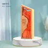 Trofeo de Cristal Creativo de Madera Grabado Personalizado Medalla de Competencia Producción Placa Autorizada Premio al Empleado Destacado Souvenir