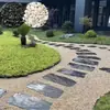 Escalones de Piedra Azul Pavimento de Jardín Camino de Pie Patio de Pie Piedras para Caminar Exteriores Fábrica de Piedra para Pavimentar Jardines Venta al Por Mayor Transfronteriza