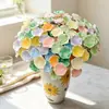 Buquê de Cerâmica Perfurado à Mão de Jingdezhen, Flor Eterna, Arranjo de Flores Artificiais DIY de Mão, Decoração de Presente para o Festival 520