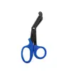 Tijeras de Gasa de Acero Inoxidable Curvas 15cm Hoja Recubierta de Negro Tijeras para Vendajes Tijeras para Cinta Intramuscular Mango de Plástico Tijeras para Material Auxiliar