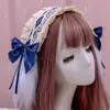 Barraca atacado Faixa de cabelo Lolita Headdress de menina japonesa fofa Acessórios de cabelo Lolita Cosplay empregada Faixa de cabelo de renda