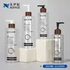 Fabricante Personaliza Botella Blanca de Hombro Plano para Loción de 300ml Botella de Gel de Ducha y Champú Tipo Prensa de PET de 500ml