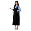 Vestido de maternidad en stock, ropa de otoño, blusa de dos piezas falsa, vestido de maternidad, nuevo vestido sudadera largo de maternidad 2026