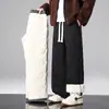 Pantalones Gruesos con Forro de Lana Ultrasónica de Lana de Cordero para Hombre, Pantalones Rectos Cálidos de Invierno, Pantalones Casuales Sueltos para Hombre