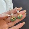 Pendientes Nuevos de Estilo Chino con Cuentas de Gota de Aceite de Jade Sintético, Pendientes Retro con Borla de Gota de Agua, Accesorios Simples Hanfu para Mujer