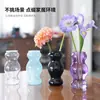 Jarrón de Vidrio de Color de Alta Gama, Jarrón Circular de Boca Ancha, Recipiente para Arreglos Florales Hidropónicos, Decoración Personalizada para el Hogar, Botella de Aromaterapia