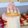 Pulseira Antiga Dourada com Areia, Três Fileiras de Pontos de Diamante Rosa Cintilante, Pulseira Elegante Retrô de Rubi de Alta Qualidade que Não Desbota por Muito Tempo