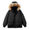 Casaco de penas masculino inverno 2024 novo com capuz multicolorido para todos os jogos quente frio casual moda cor sólida sobretudo
