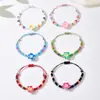 Exportación Transfronteriza Europea y Americana Lindo y Dulce Colorido Dopamina Arcilla Suave Degradado Frangipani Pulsera Trenzada Set de Múltiples Piezas