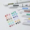Nova Cor Nacional Caneta de Pintura Suave com Ponta Macia 12 Cores Pincel Caderno de Desenho Arte Traço Fino Pintura Bonita Caligrafia Estudante Caneta Aquarela