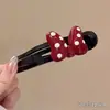 Presilha de cabelo de alta qualidade coreana para mulheres, presilha jacaré doce com laço para penteados, acessório de cabelo antiderrapante