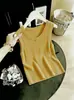 Camisola Chaleco de Seda Helada de Verano 2026 para Mujer Sin Mangas Capa Interior Camisa Base Top de Punto Holgado